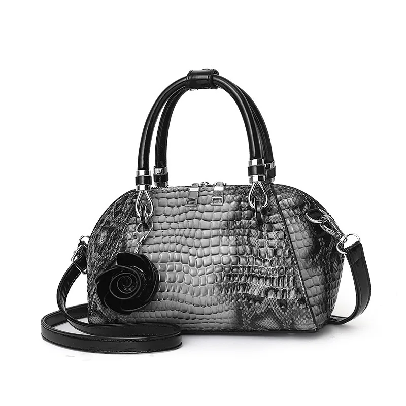 New Snake Skin Pattern Simple Cross Shoulder Large Capacity Fashion PU Women\'s Bag luxury mini bag