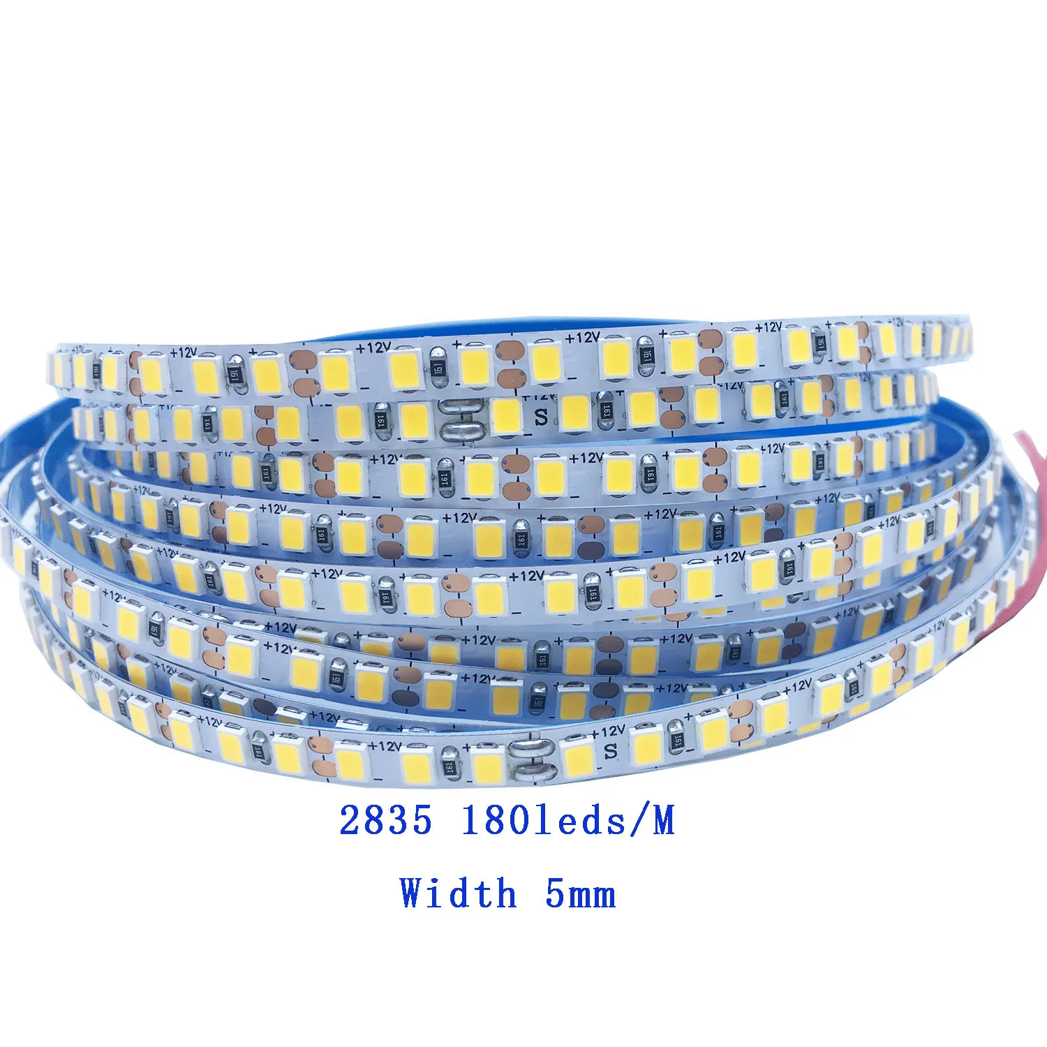 CRI80+ 2835 5M CCT Dimmable LED Strip Light Tape 5mm 8mm 10mm White 12V 24V Color Temperature Adjustable Flexible  Tape Ribbon