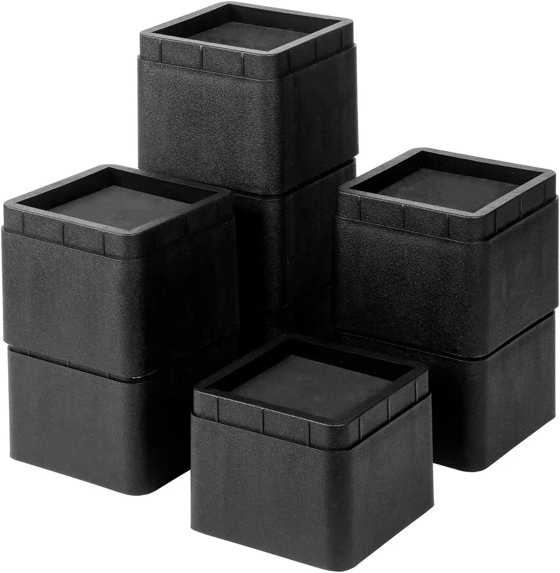 STACKABLE เตียงและเฟอร์นิเจอร์ Risers 3 นิ้ว Heavy Duty เตียงลิฟท์สําหรับหอพักโซฟาเก้าอี้ตารางเพิ่มเติม 3 หรือ 6 นิ้ว 8 แพ็ค