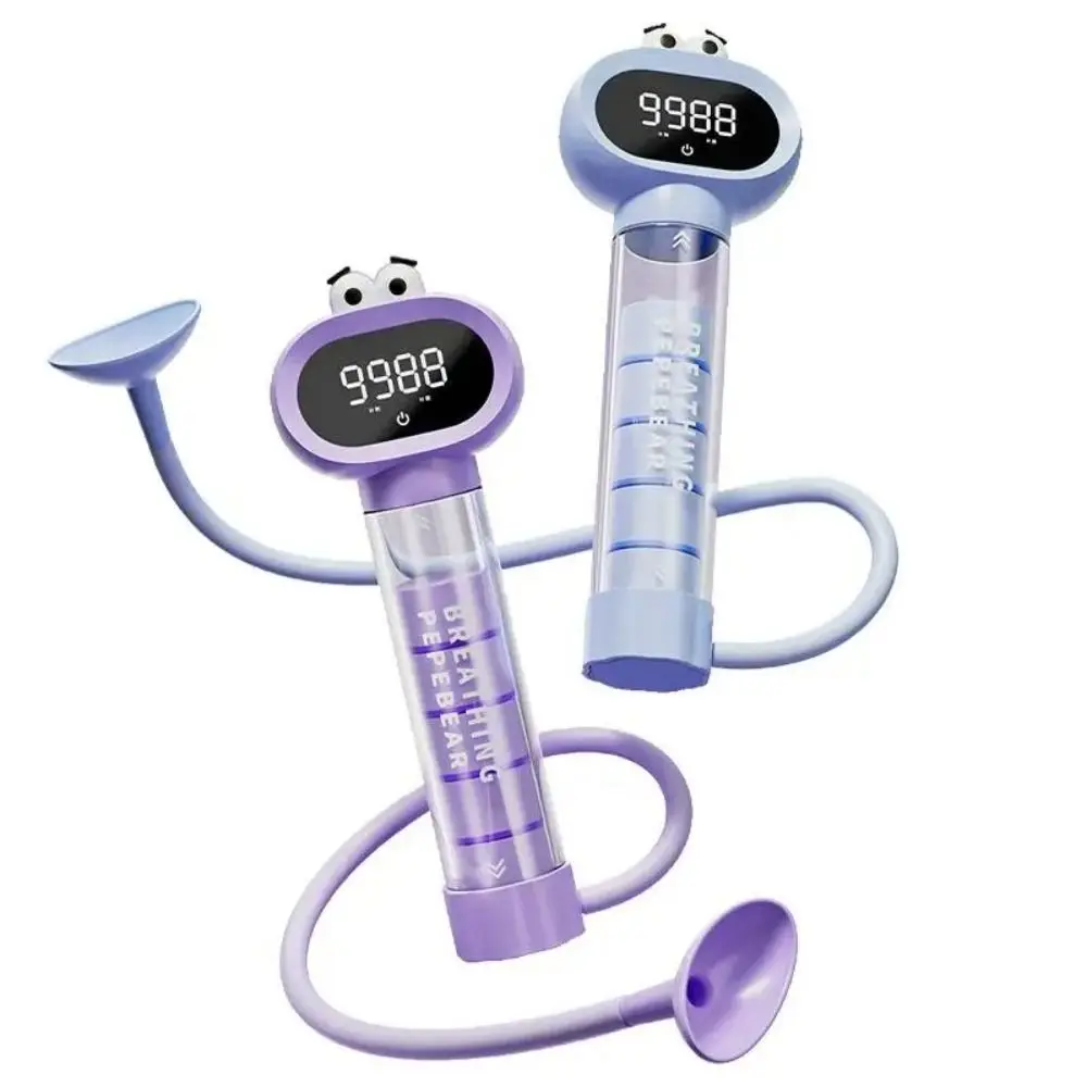 Portable ABS Breathing Dumbbells Digital 2-in-1 Lung Capacity Trainer Abdominal Training Roller Sports Fitness