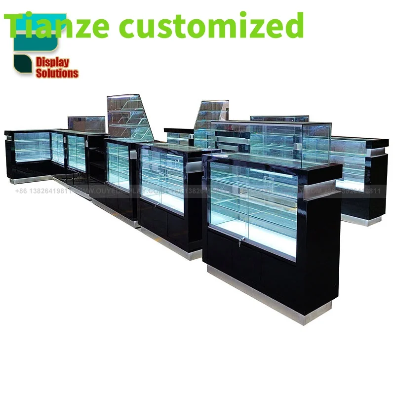 

(customized)Customized Smoke Shops Supplies Showcase And Cigars Rack Smoke Shop Display Counters Retail St