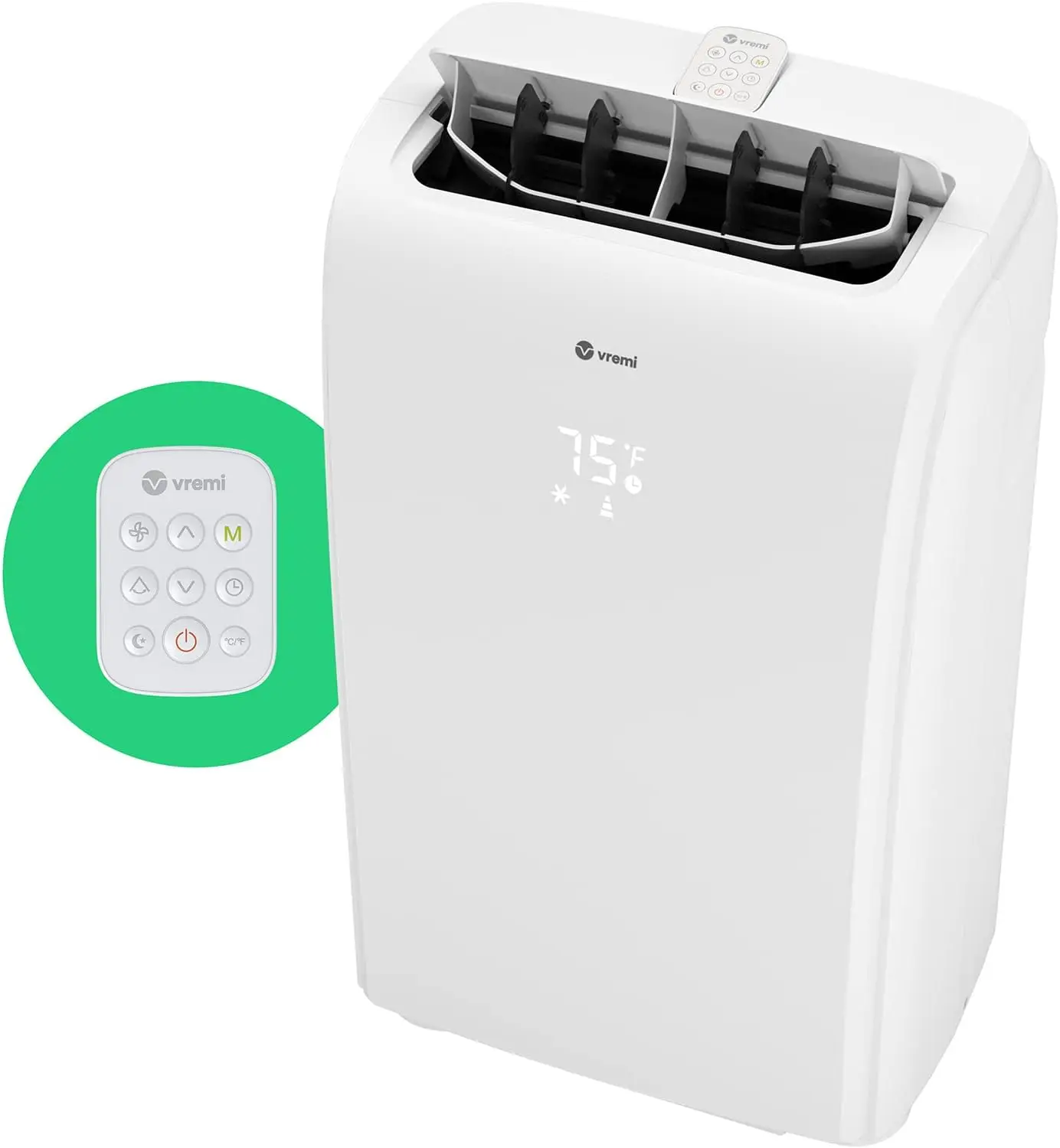 

Portable Air Conditioner-Easy to Move AC Unit for Rooms up to 250 Sq Ft-with Powerful Cooling Fan,Reusable Filter,Auto Shut Off