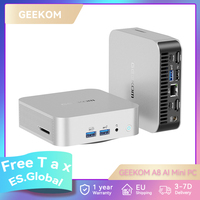 GEEKOM A8 AI Mini PC AMD Ryzen 7 8845HS 8 Cores Max 5.1GHz 32GB RAM 1TB SSD, USB3.2 Type-C + USB4.0 Type-C + 2*HDMI 2.0 Wi-Fi 6E