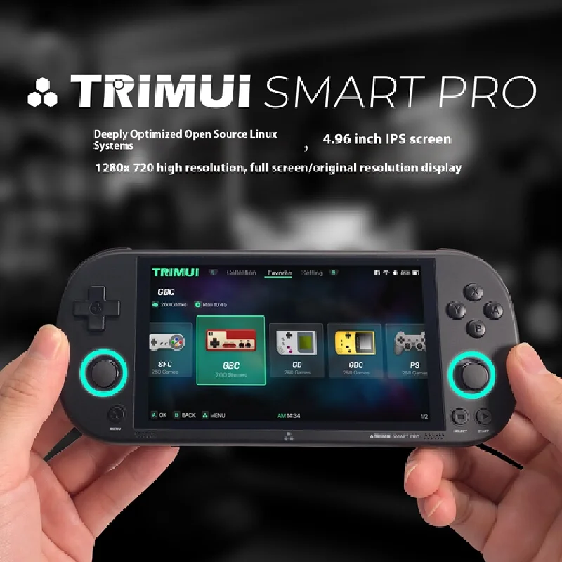 YOAINGO TRIMUI SMART PRO Vintage Game Console Open-source Handheld Device Childhood Nostalgia PSP Handheld Game Console Gift