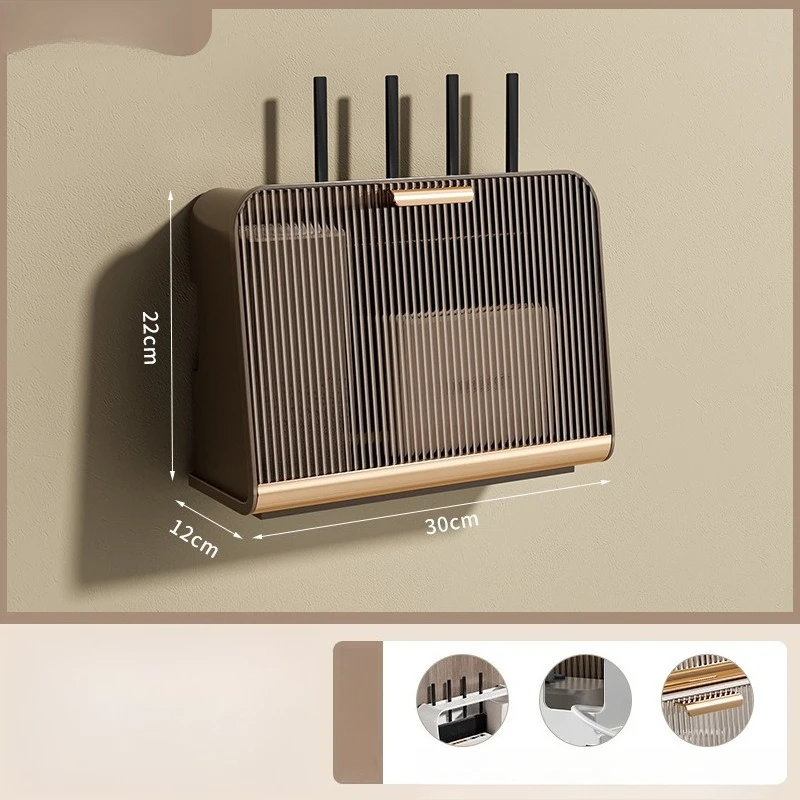 NONE Wifi Router Lagerung Box Buchse Draht Optische Modem Netzwerk Kabel Organisation Box Wand-montiert Kein-bohren Set-top-Box Regal 4