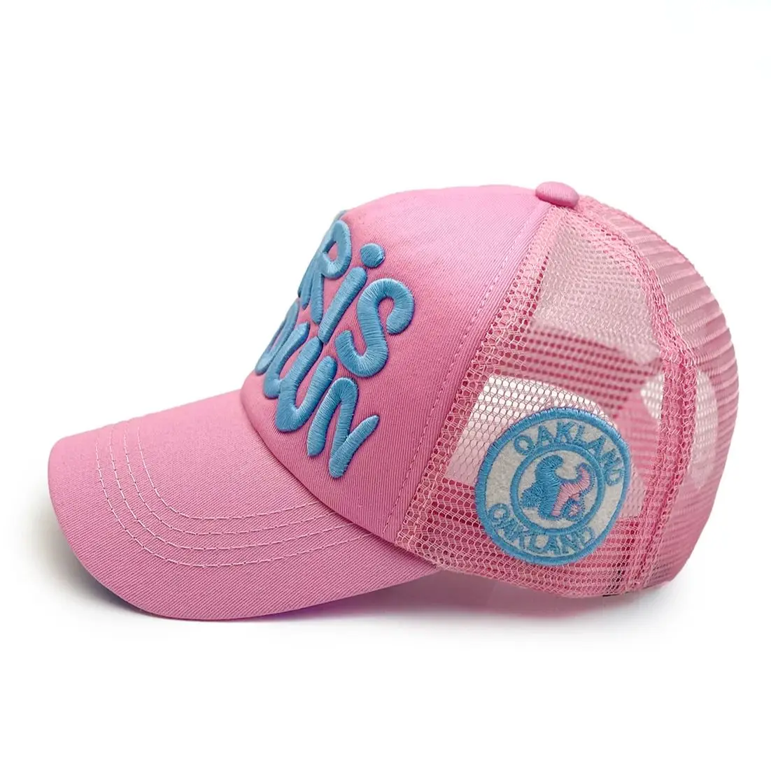 Mesh breathable baseball cap summer stitching letter embroidery sun visor cap outdoor sports breathable sun visor cap