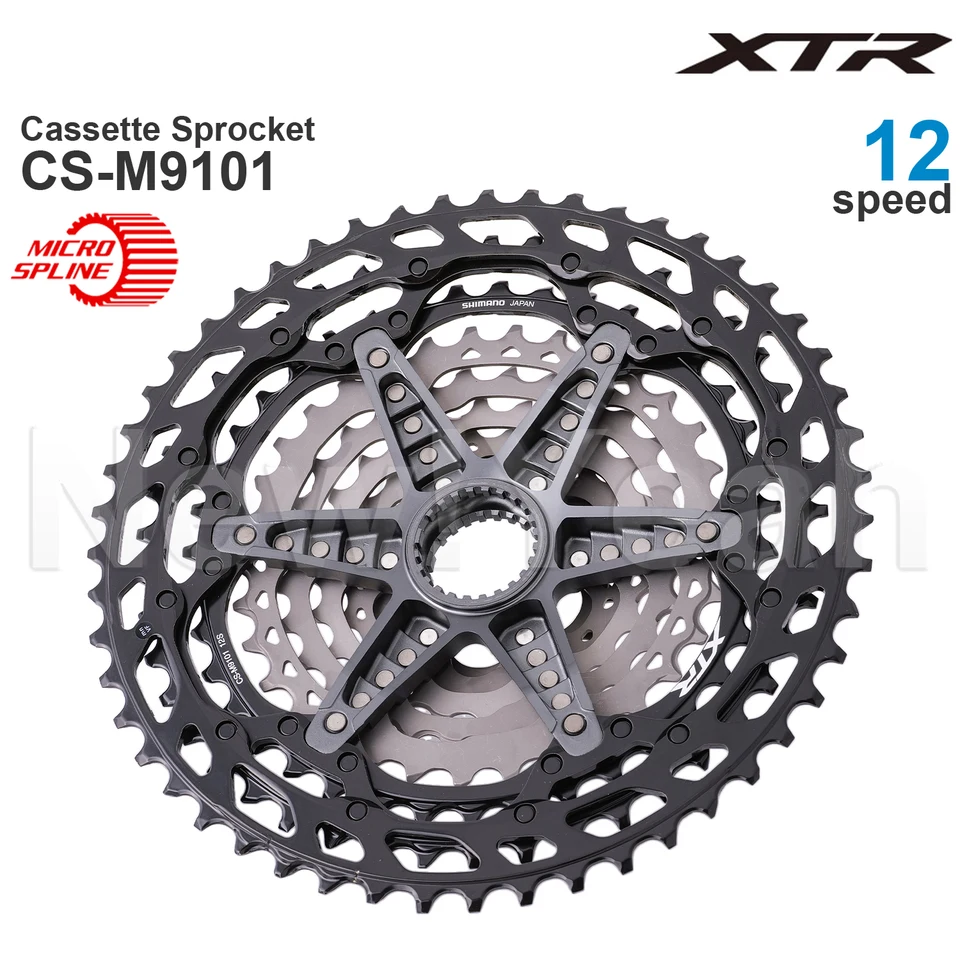 SHIMANO-XTR-カセットスプロケット,フリーホイール,MTB,12スピード,10