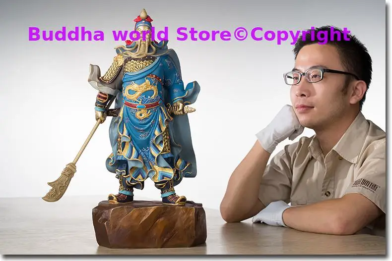 2025 HIGH grade Home company Career Success luck wealth God Recruit money Dragon GUAN GONG CAI SHEN handmade brass statue