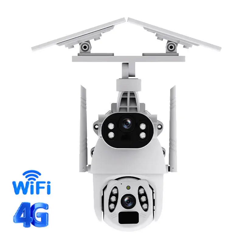 2026 New Style Solar 360 Panoramic Security Camera Low-Power Outdoor 6MP HD Wireless Surveillance Cameras