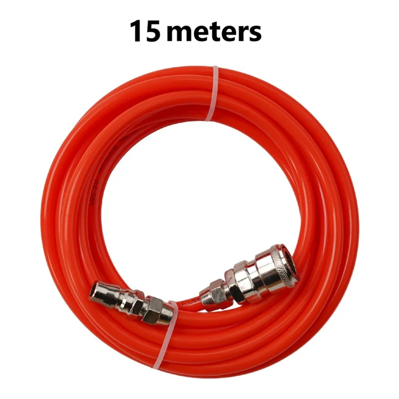 AB66-15M Pneumatic Straight Pipe Air Compressor Pump Hose 5X8mm Tube With Quick Connector Air Pipe Hose Hardware Tool