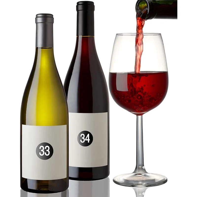 BAAG-40Pcs 1 إلى 50 أرقام ملصقات أرقام متتالية 1 بوصة ملصق ذاتي اللصق لتصنيف تخزين المخزون