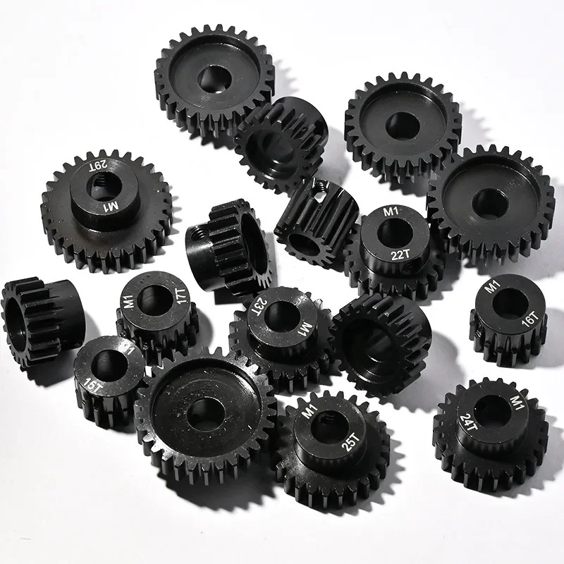 เฟือง M1 8 มม. 14-20T 21T-25T 26T-30T เฟืองมอเตอร์พีเนียนสำหรับรถ 1/5, 1/6, 1/7, 1/8 Trsx ARRMA 4WD Outcast 8S EXBRC แกนเพลามอเตอร์รถ