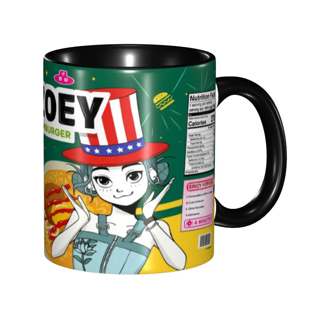 

High Quality Kpop Demon Hunters Huntrix Ramen Zoey Merch Mugs Cute Tea Cup