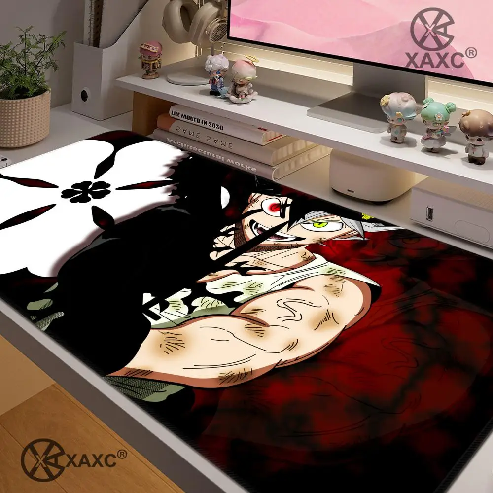 Anime Cool Boy Black Clover XAXC Mouse Pad Large Keyboard Mouse Desk Pad Non-Slip Rubber Gaming Mouse Pad Laptop Mouse Carpet