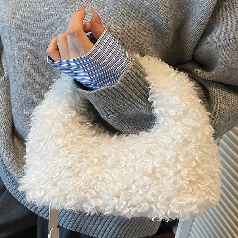 

Korean Version Handheld Plush Petite Fashion Wallet New Style Girl Sexy Multi-Functional Crossbody Commute Cute Storage Bag