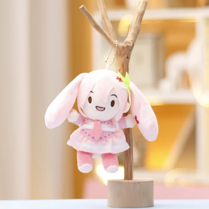 15cm 2025 New Anime for Hatsune Miku Sakura Snow Kawaii Q Version Figure Model Toys Plush Doll Pendant Girls Christmas Gifts