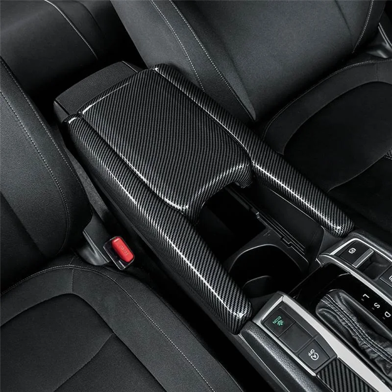 

Ac29-Armrest Protective Box Cover Interior Panel Cover Modification Decoration For Honda Civic 10Th Gen