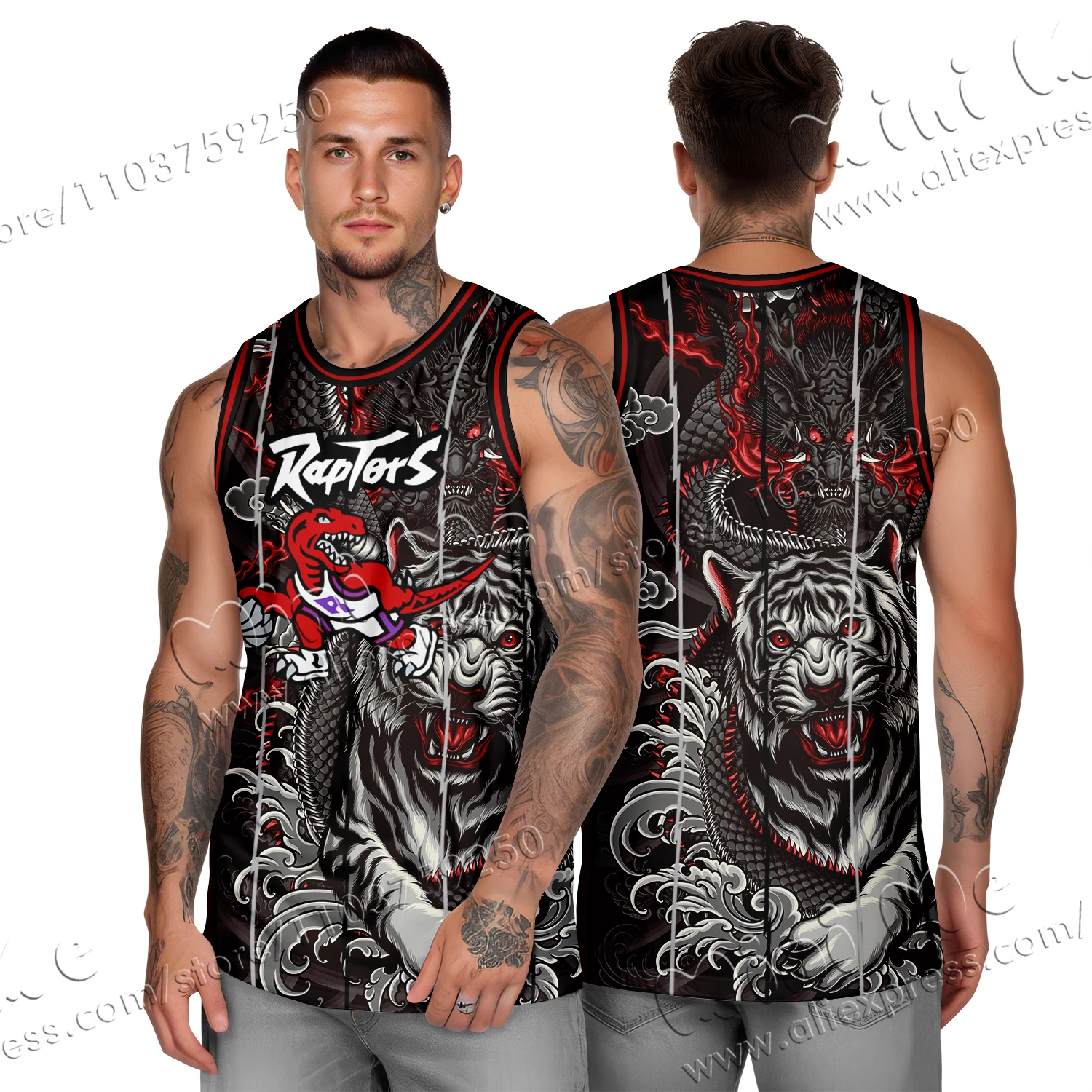 3D Printing Retro Toronto Raptors Basketball Jersey Vest Fashion Quick Drying Breathable Children's Adult T-shirt Loose Casual