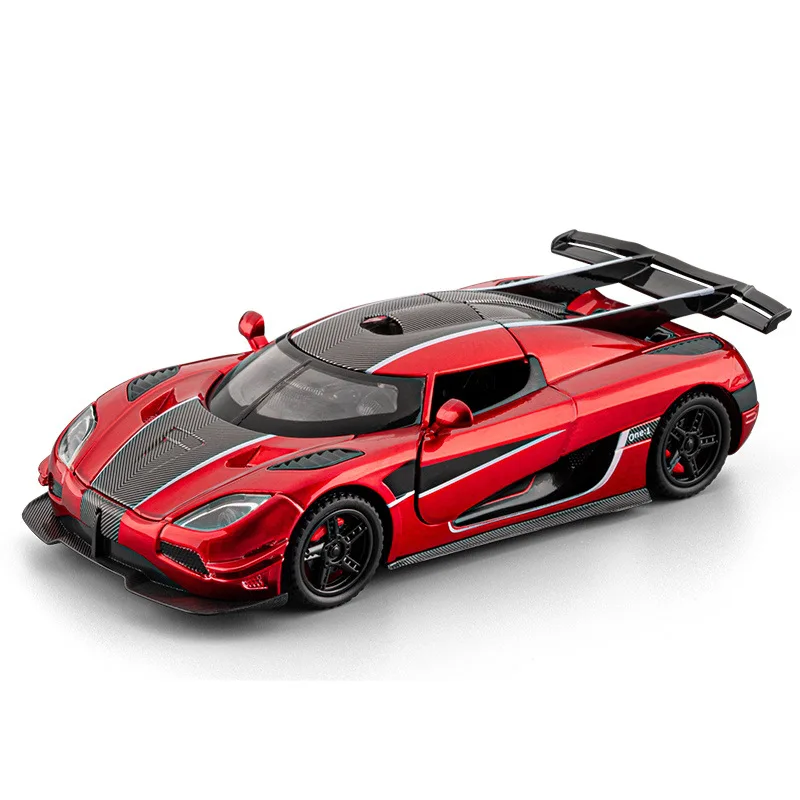 1:32 KNSG ONE 1 ONE-1 Giocattoli in miniatura Auto Modelli pressofusi in lega Tirare indietro Veicoli Porta del rotore Auto sportiva Giocattolo del bambino per il regalo del capretto