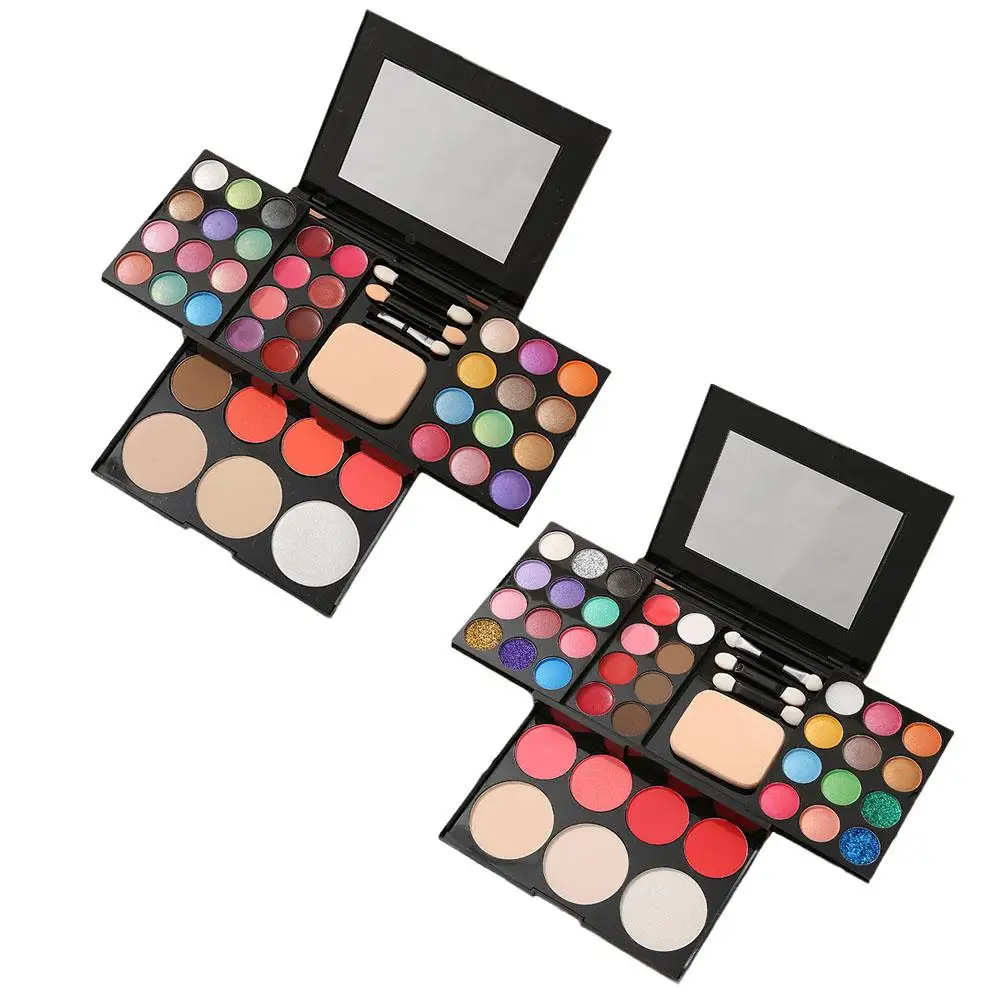 39 colori 3 strati Set di Palette per il trucco fard Lip Gloss shimmer Eyeshadow Palette Kit per il trucco pennello specchio Set cosmetico