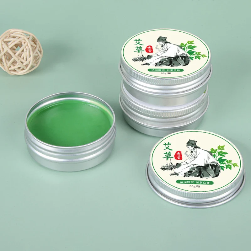 3 Boxes Mugwort Ointment Moxa Plaster Moxibustion Anti-scald Protection Accessory Cream Repel Mosquitoes and Relieve Itching