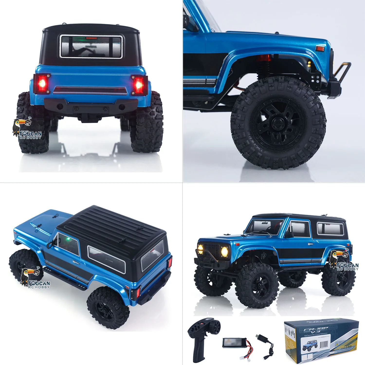 

Gift 4WD RC Rock Crawler Car Rushmore CR18P V3 1/18 2.4Ghz Crawler RTR Vehicle Hobbywing Brushless Motor ESC Lights for Boys
