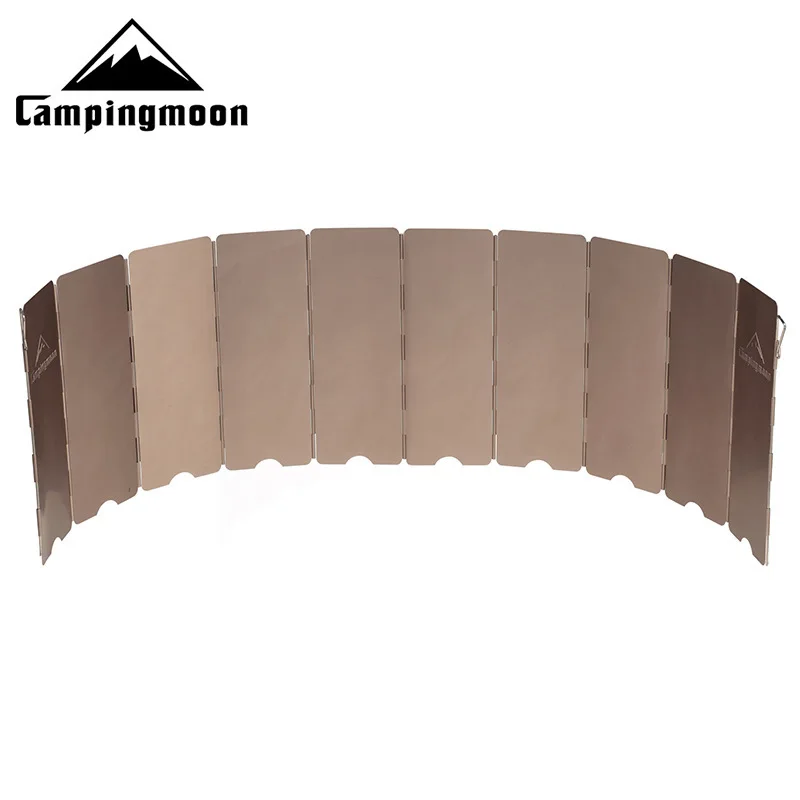 CAMPINGMOONG Aluminiumlegierung Windabweiser für Kocher, Faltbarer Tragbarer Mini-Windschutz für Picknick und Camping