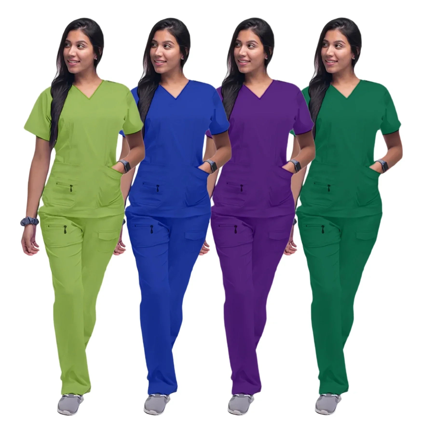 

2024 Wholesale Scrubs Suit Hospital Uniforms Medical Nurse Uniform Jogger Nurse Scrubs Uniforms Sets Medical Blouse Workwear