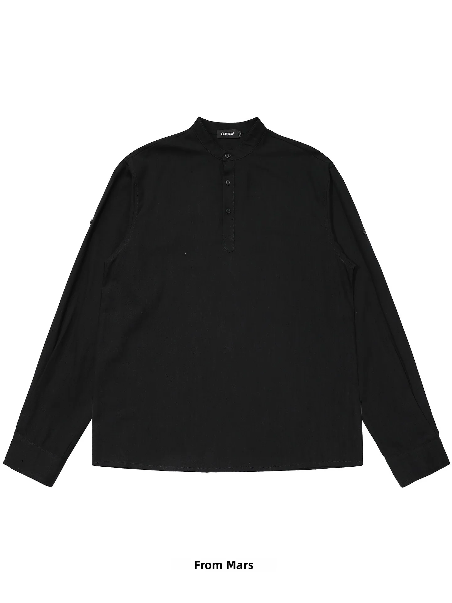 

Loose Fit Long Sve Pure Color Stand Collar Design Casual irt from All Day Player Faionable Retro Sle ex