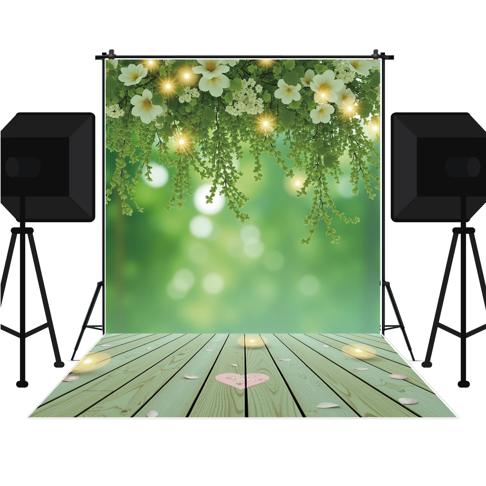 MOON.QG 봄 꽃 꽃 배경 아기 소녀 생일 꽃 결혼식 발렌타인 사진 배경 베이비 샤워 비디오