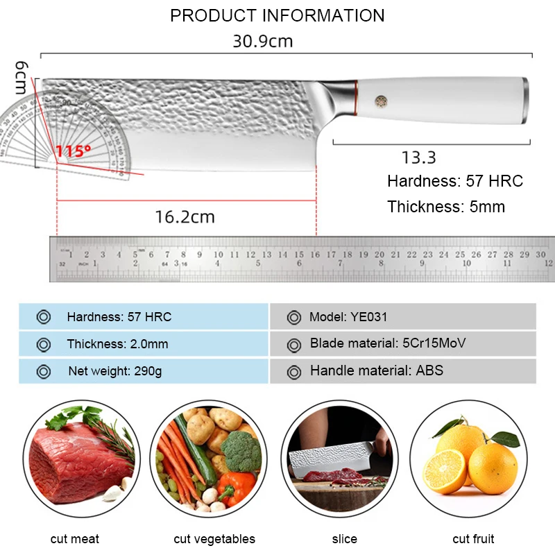 XITUO Manual Forged Nakiri knife Sharp family ladies stainless steel Japanese Santoku Knife kitchen cooking tools slicing knife