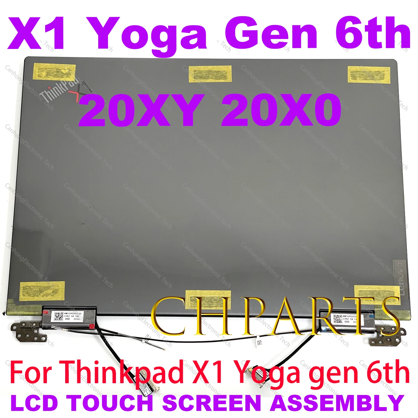 

14" For Lenovo ThinkPad X1 Yoga 6th Gen 20XY 20Y0 LCD Touch Screen Display Replacement Full Assembly With Hinges