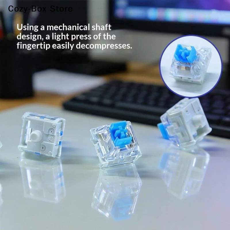 [ZY]50Pcs Keyboard Switch Keyboard Clicker Key Replacement 3 Pin Tactile Switch Plastic For Electrical Equipment Tools[ZY]