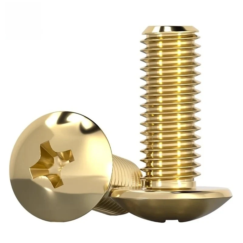 M3 M4 M5 M6 Mushroom Truss Head Cross Recessed Screws Metric Copper Corrosion Resistant Round Head Fastener Bolts