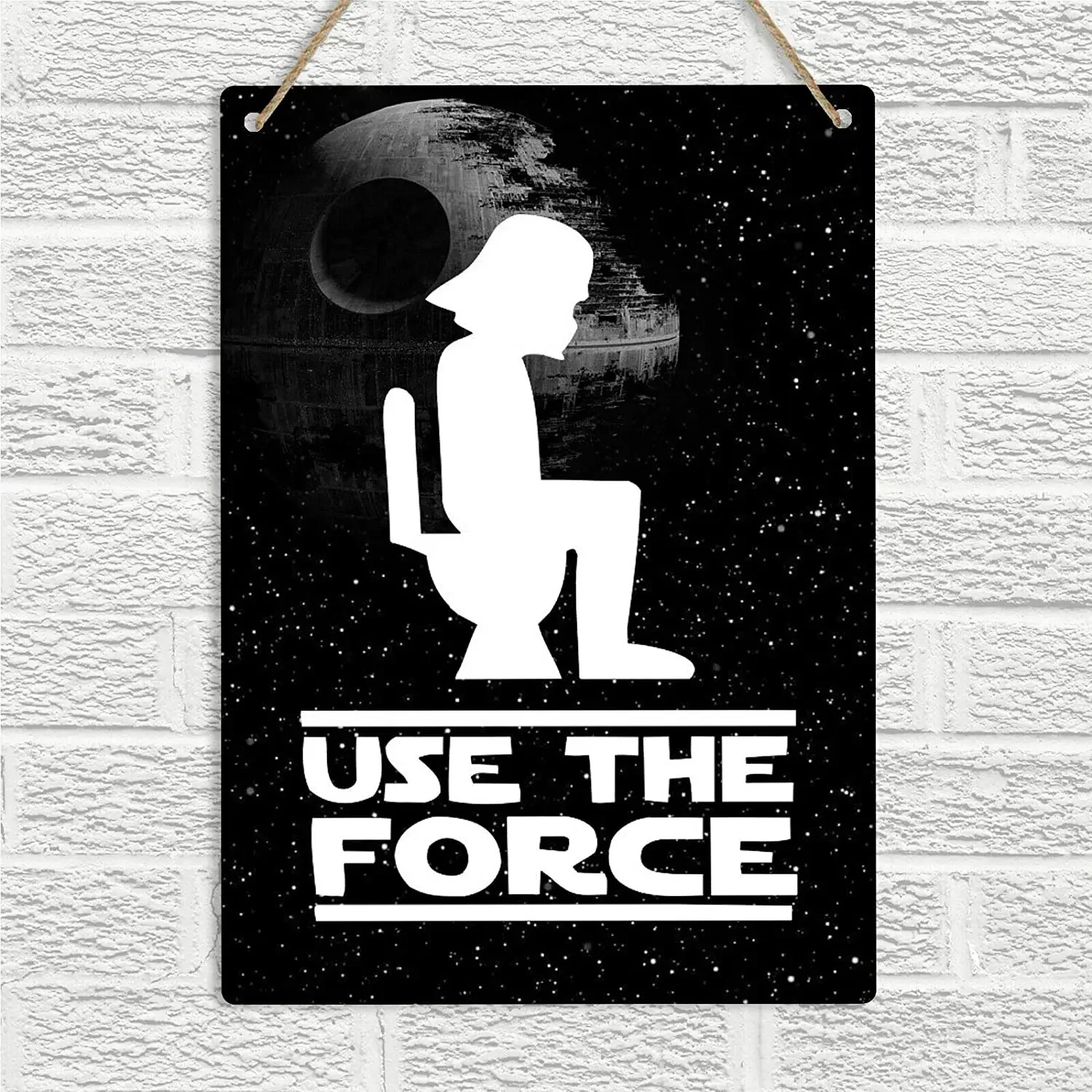 New Tin Sign Vintage Signs Use The Force Funny Wc Toilet Restroom Home Club Hotel & Outdoor Street Garage Metal Sign 16x12Inch