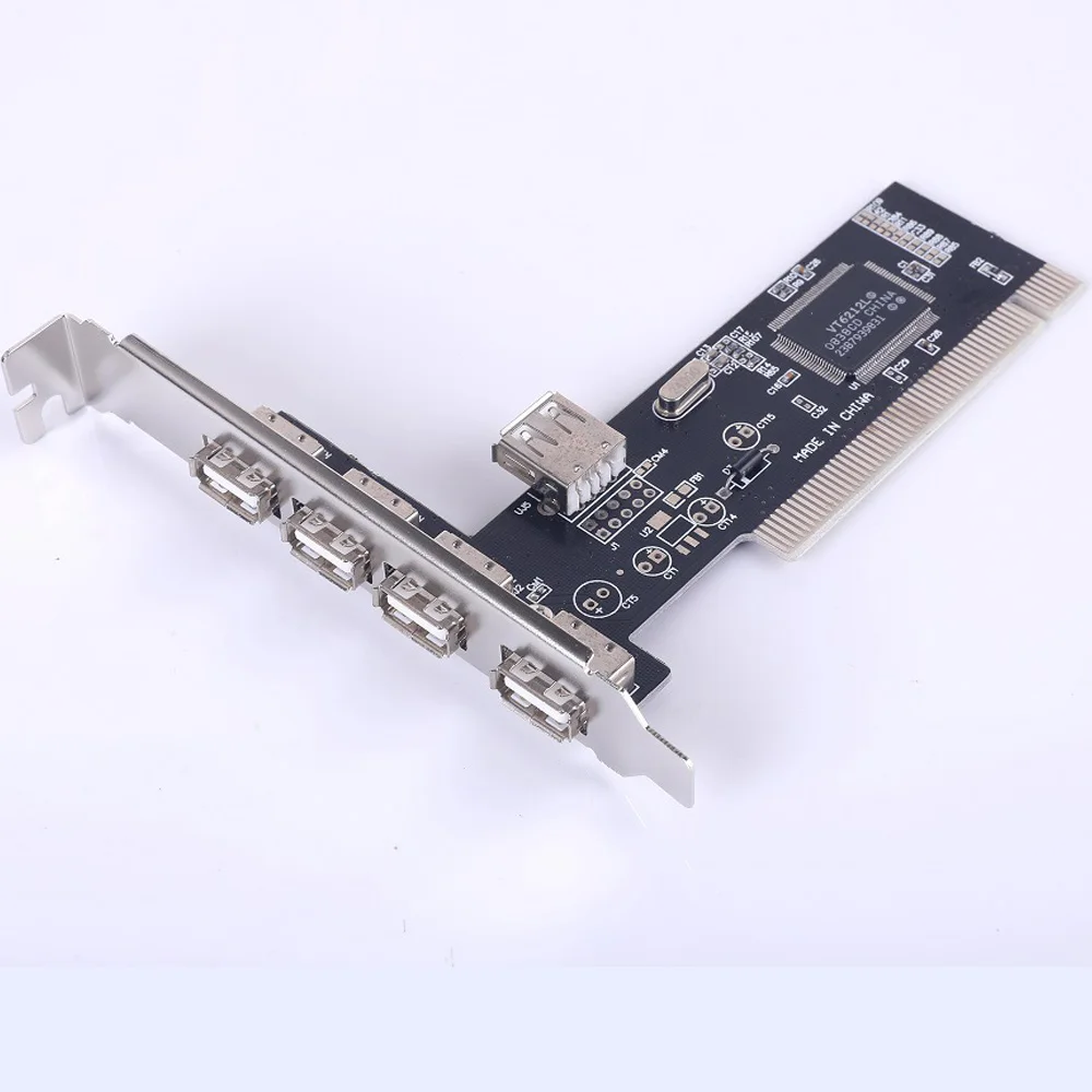 

Модернизированные USB 2.0 4-портовые карты VIA HUB PCI для Vista Windows ME XP 2000 98 SE