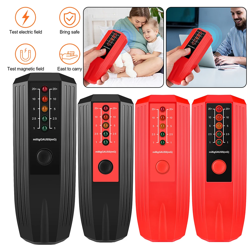 

Portable Tester 5 LED Indicators High Precision Electromagnetic Field Radiation Detector Handheld EMF Instrument