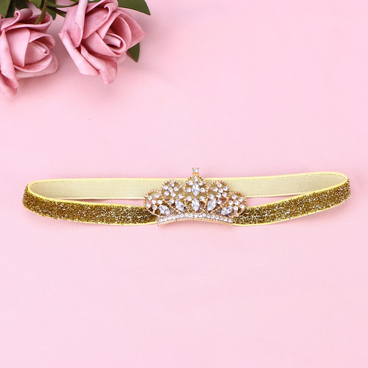

Rhinestone Crown Hairb Baby Headb Girl Elastic Comfortable Wear Photography Props Birthday Parties Christmas Gifts Tiara