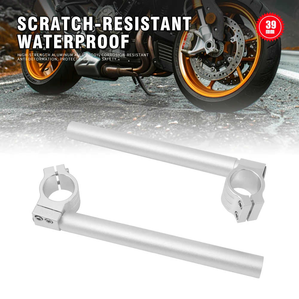 Factory Wholesale - 35mm 37mm Universal Motorcycle Clip-on Handlebars Split Handle Bars for Cafe Racer Sportbike Custom Black