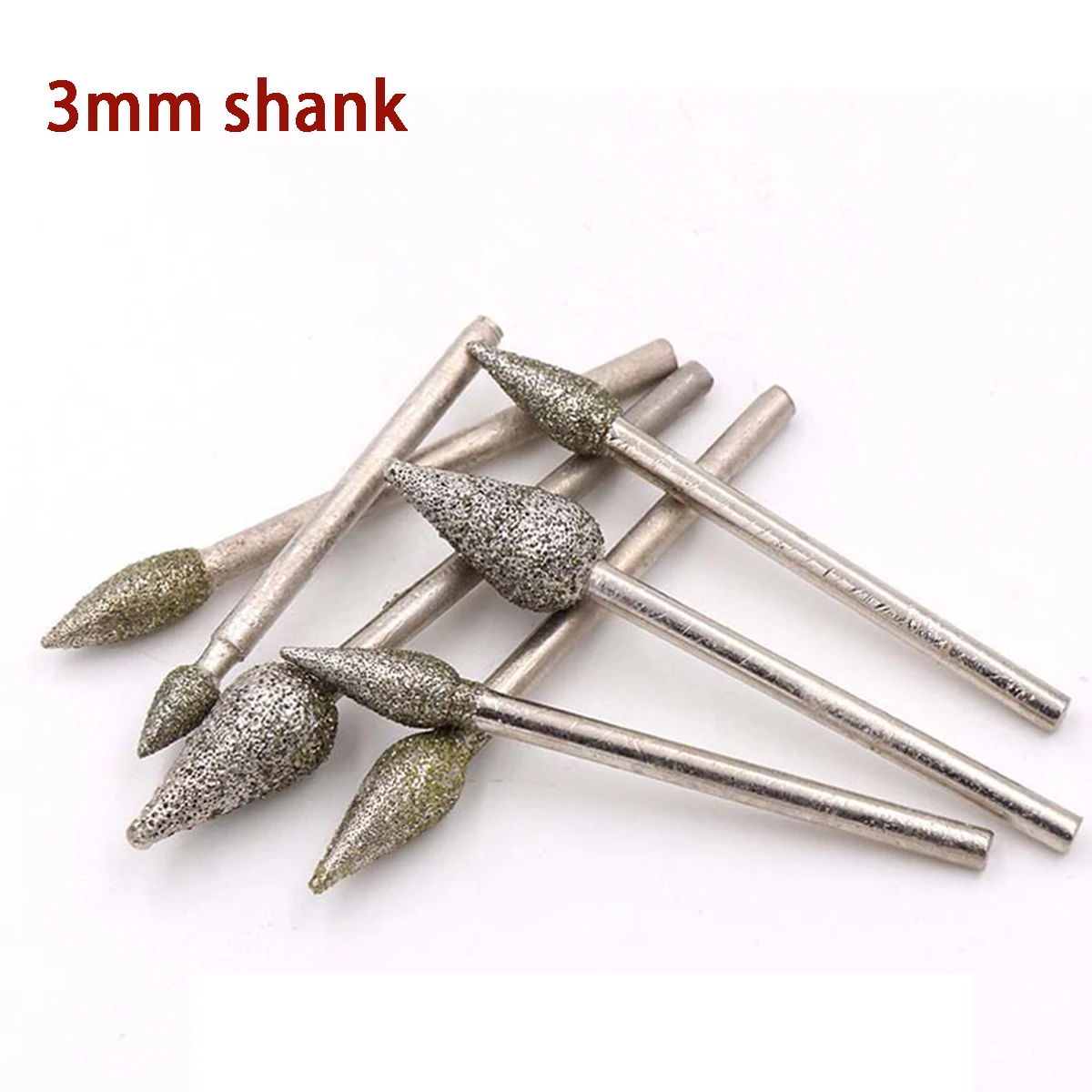 

1/5/10pcs 60 Grit Coarse Sand Torch Cylinder Diamond Grinding Head 3*4mm 3*5mm 3*6mm 3*8mm for Marble Stone Rotary Carving Tools