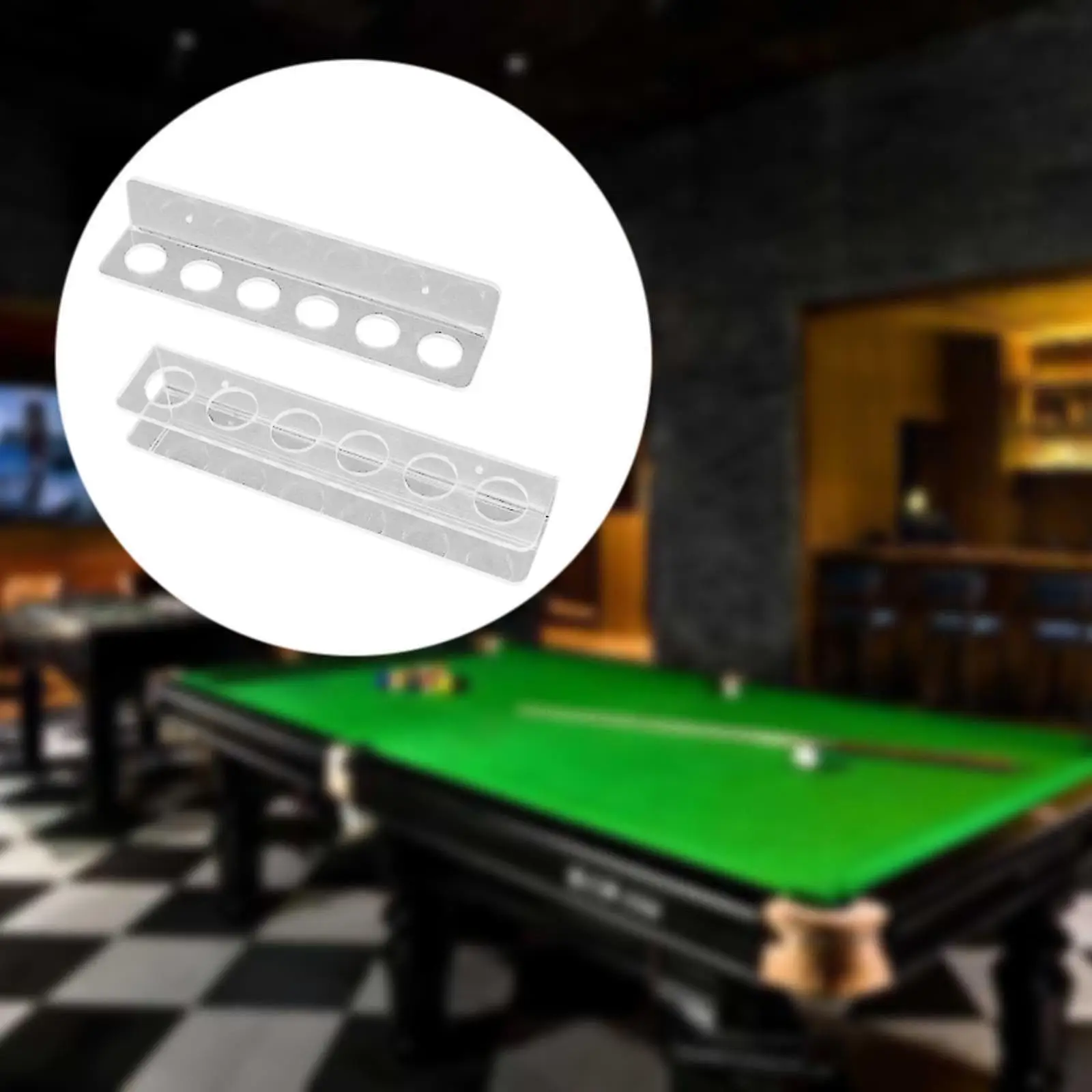 

Billiard Pool Cue Rack,Pool Stick Holder,Acrylic,Billiard Sticks Wall Rack Billiard Cue Stand Wall Mount for Community Center