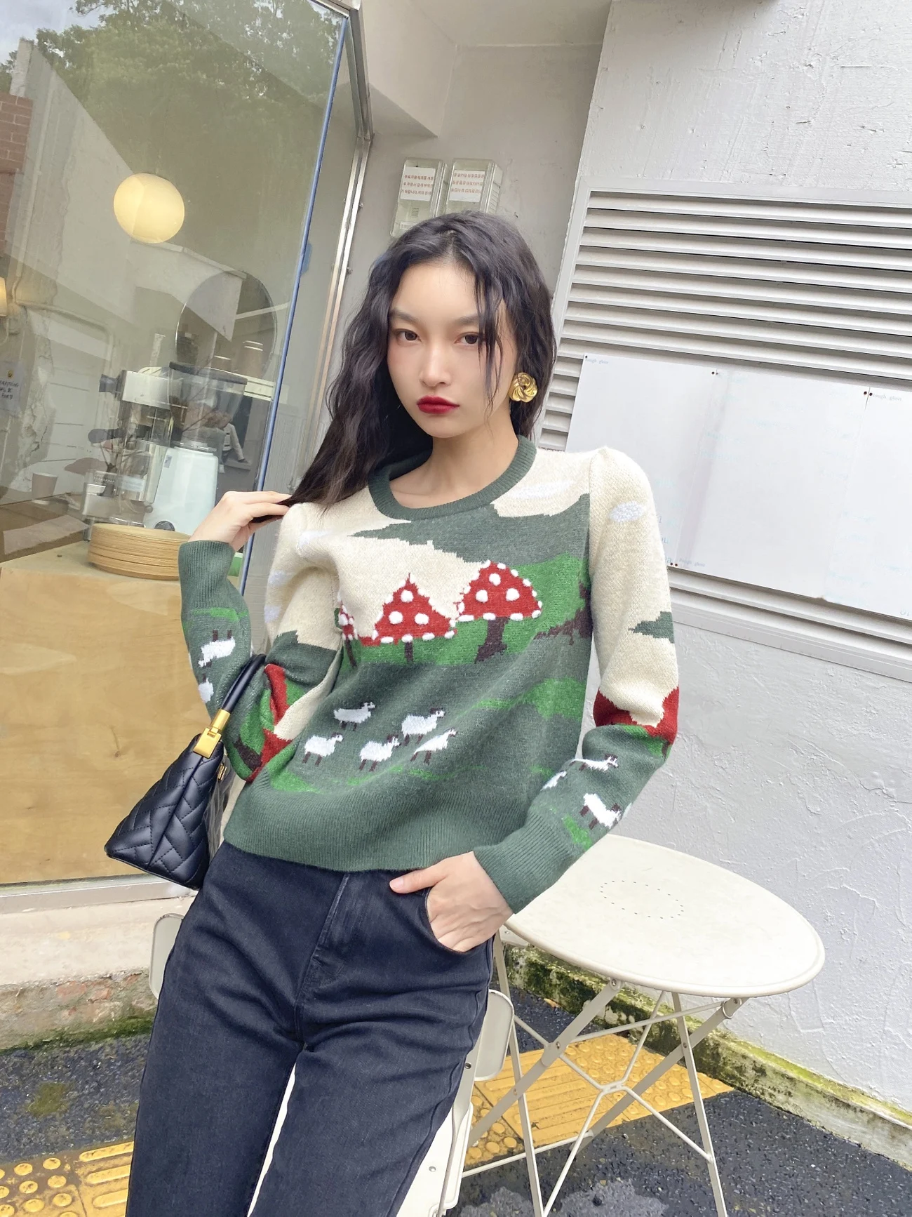 Ethereal Traf Md 2026 YAZHIMEI Autumn New Style of Women's Casual Fashion Multi-colored Knitted Sweater