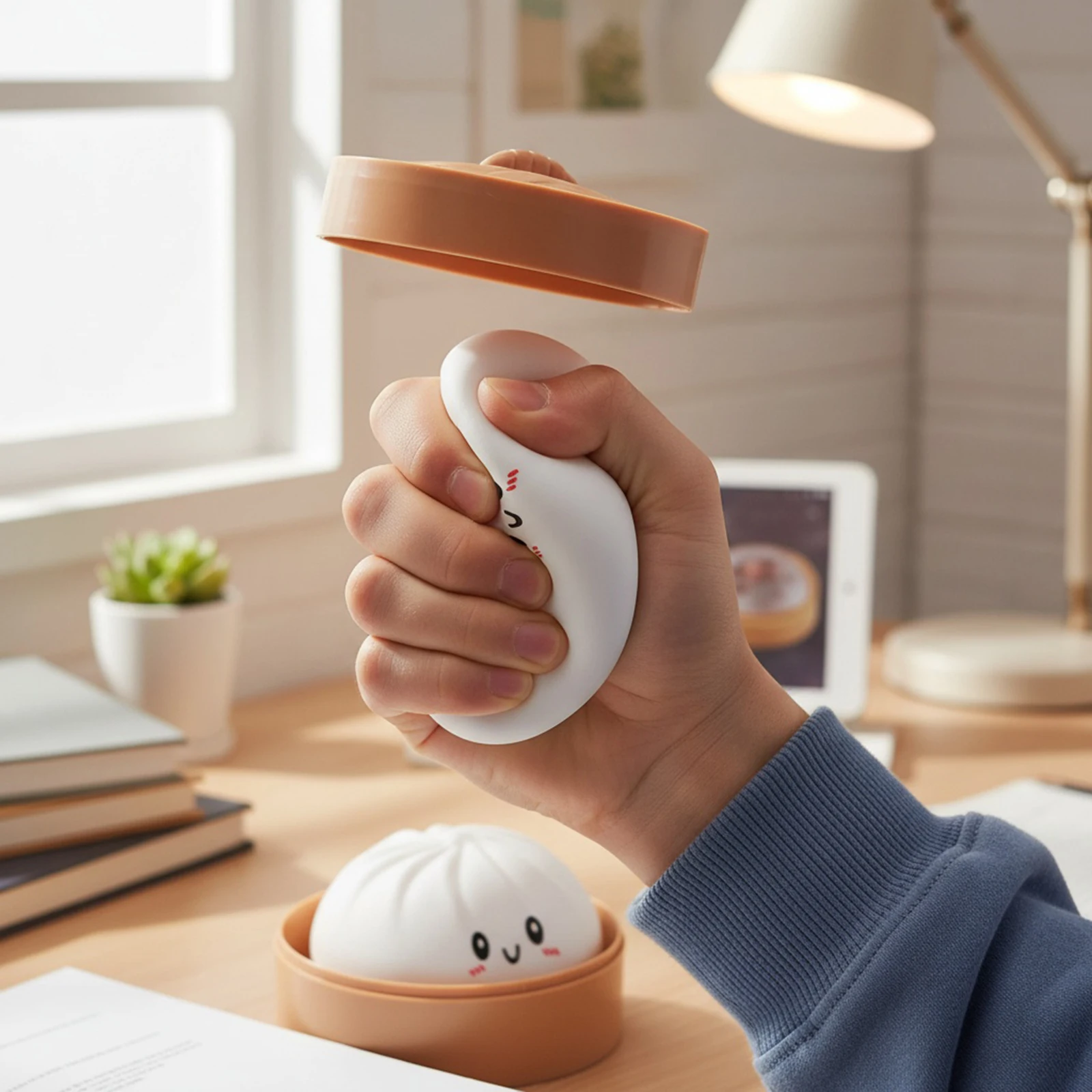 

Сенсорная игрушка-антистресс: мягкий шарик-имитация пельменя/булочки, игрушка-фиджет для снятия стресса, подарки для детей и взрослых на день рождения и вечеринки