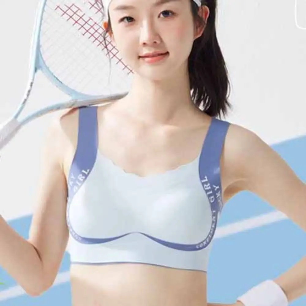 

Breathable Letter Girls Wireless Bra Sweet Seamless Teens Push Up Bra Lingerie Soft Support Underwear Women Daily