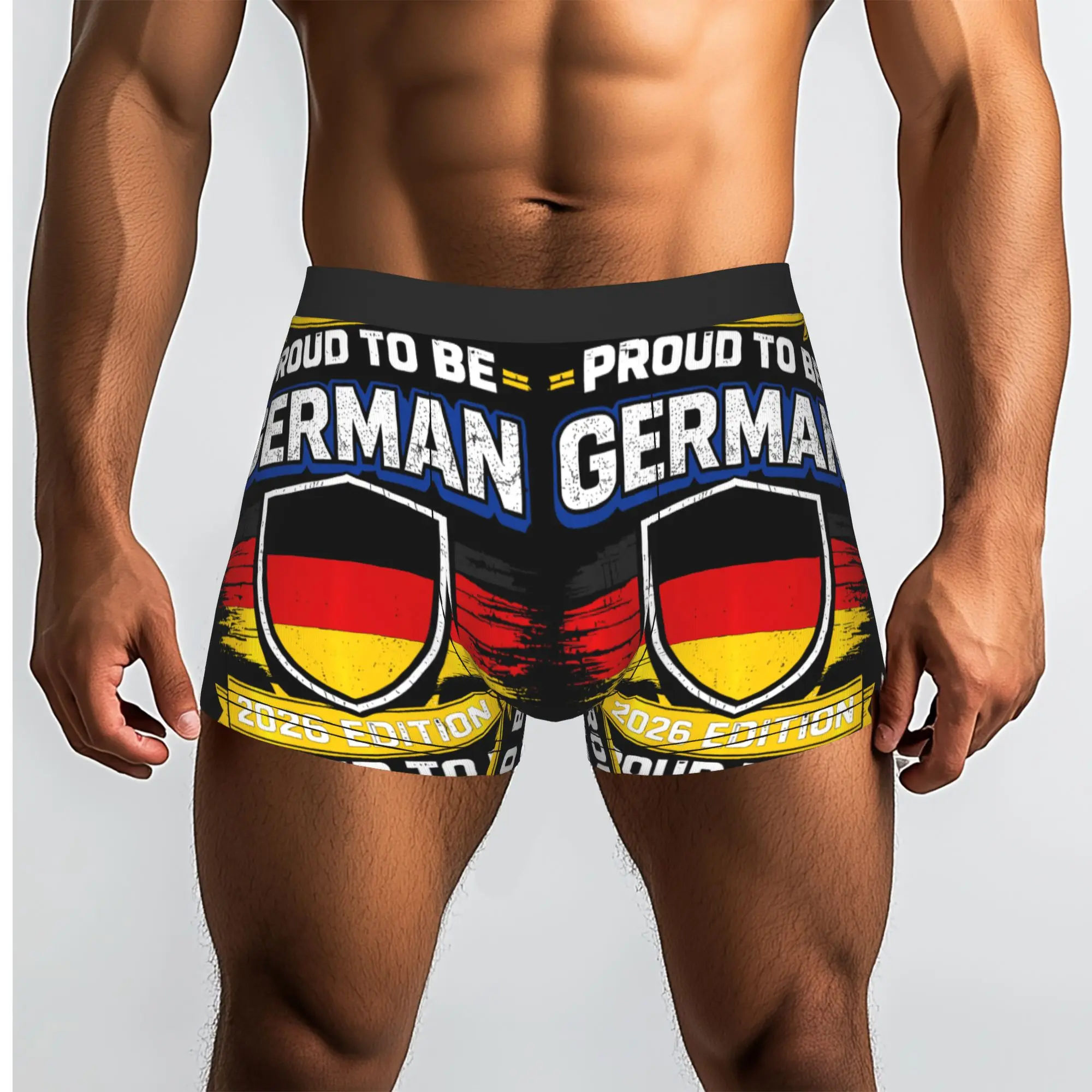 Proud to Be German 2026 Edition Football Fan  Germany Underpants Homme Panties Men's Underwear Comfortable Shorts Boxer Briefs