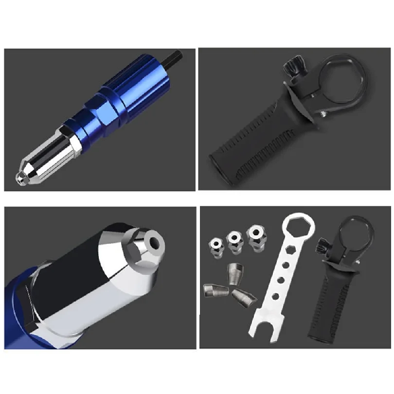 Adattatore per rivettatrice elettrica M3-M6, accessorio per rivettatura automatica, per trapano elettrico