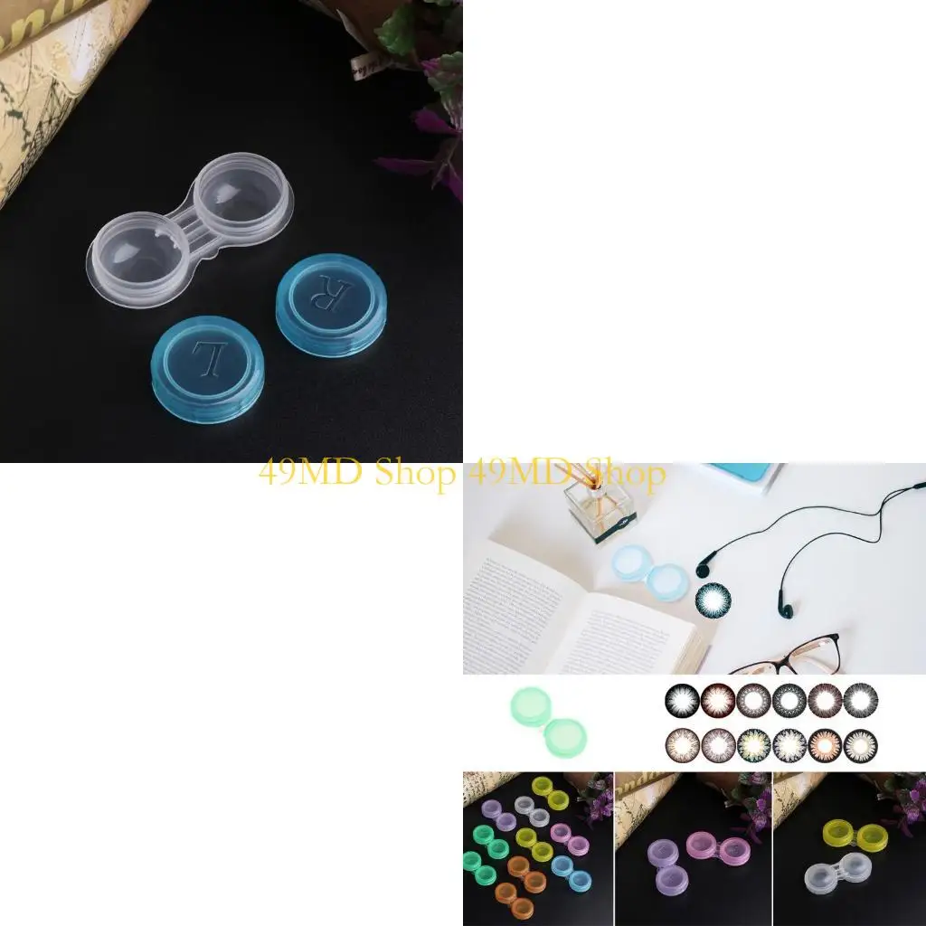 

49MD 10pcs Contact Lens Lens Lens Case Case Holder Descovering Accessaries