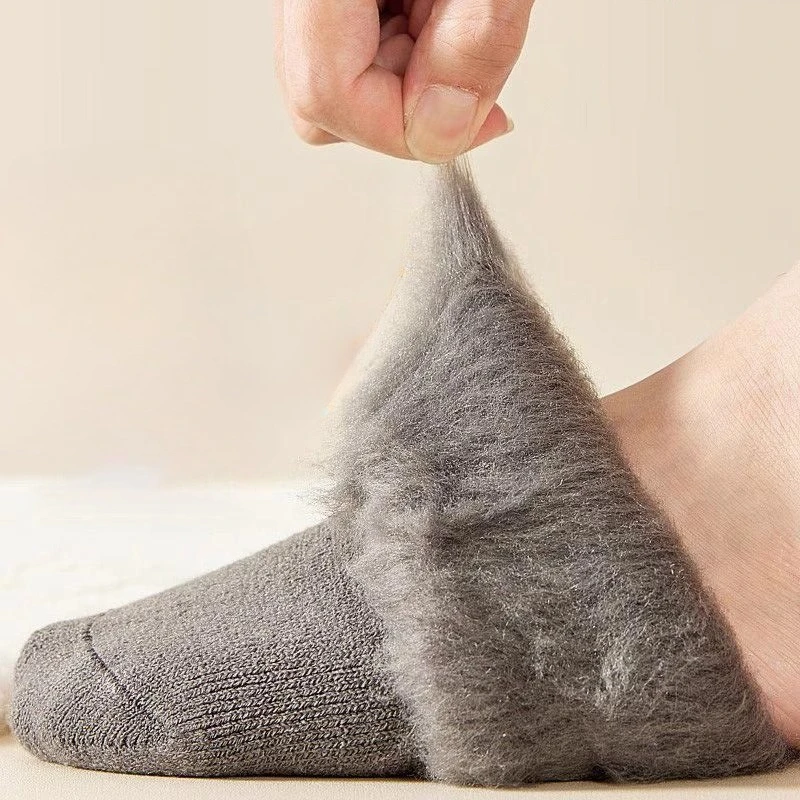 

Однотонные мужские зимние бархатные зимние носки, плюшевые теплые вязаные носки, США 9-11 для улицы/рабочего подарка