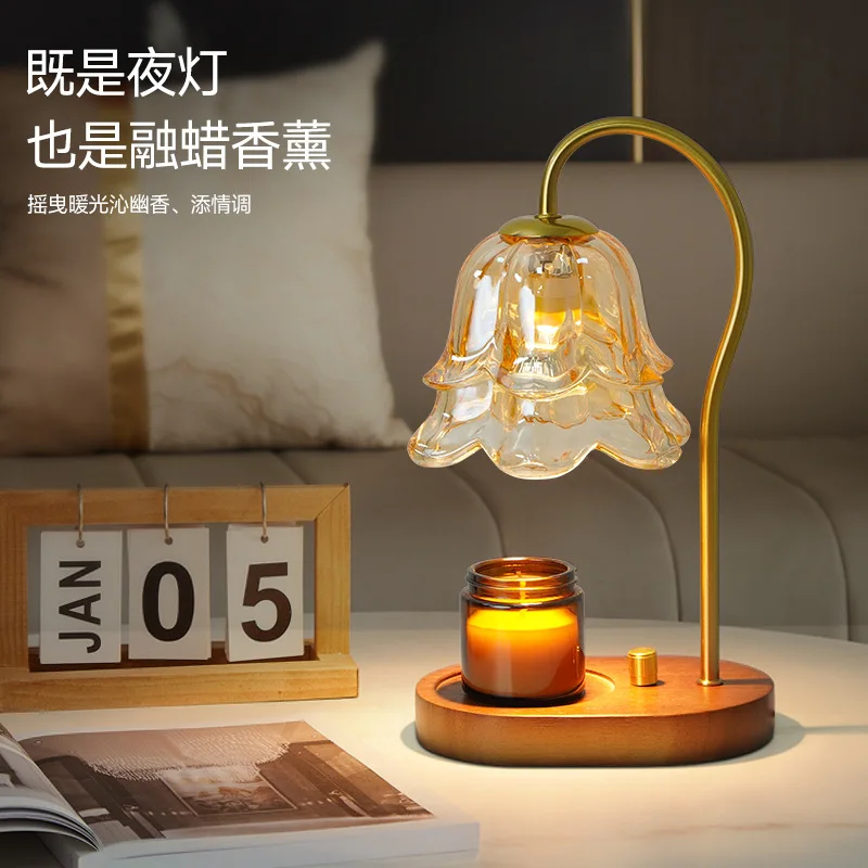 Lampa nocna luksusowa retro do domu bez ognia, zapach romantyczny, nastrojowe światło.