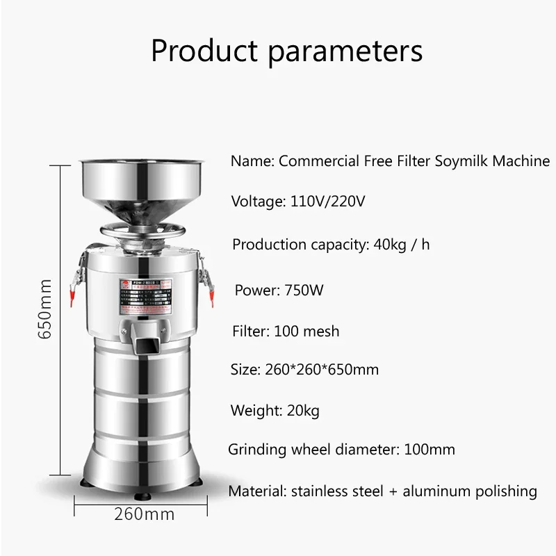 Commercial Healthy Nutrition Soymilk Maker Electric Pulping Machine Soybean Seed Tofu Machine